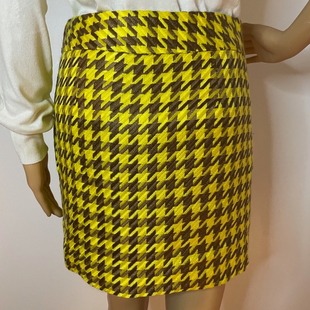 mustard and brown houndstooth Clueless skirt! - Picture 7 of 10